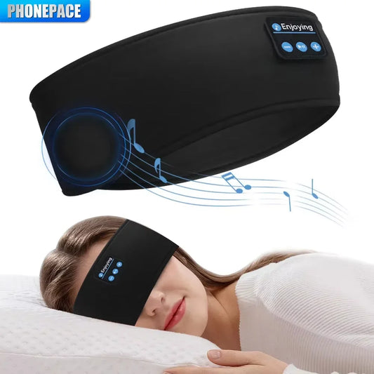 Wireless Bluetooth Sleep Headphones | Sports Headband with Built-In Earphones & Eye Mask