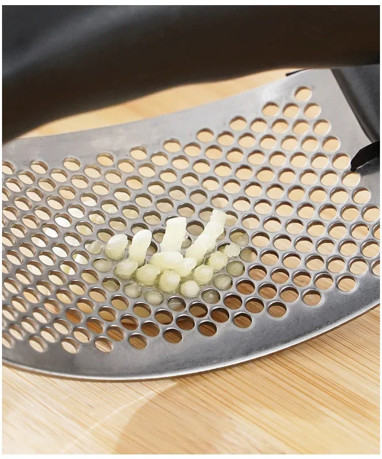 Stainless Steel Garlic Press - Easy Clean Manual Garlic Crusher & Mincer