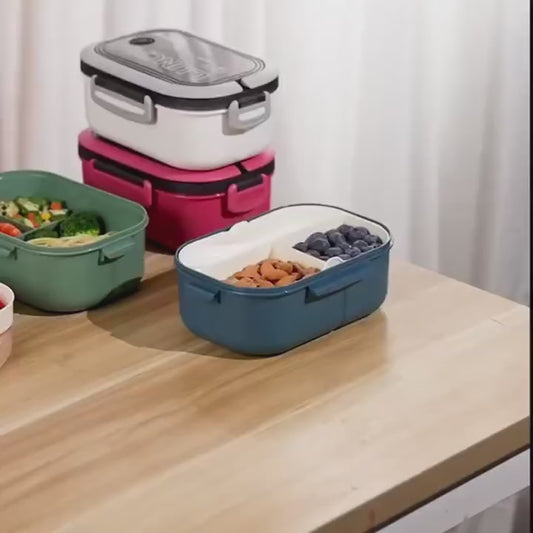 Dual-Layer Mega Bento Box - 1200ml Microwaveable Lunch Container for Kids & Adults